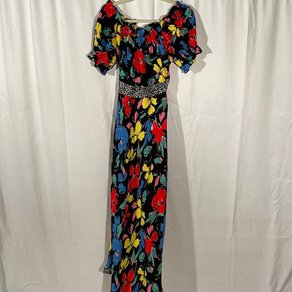 RIXO Designer for Target black floral maxi W 12